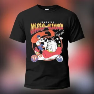 Edmonton Oilers-Hausen Tee Danhausen Hockey Mashup Vintage Graphic T-Shirt available at our Los Angeles warehouse