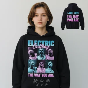 Electric Callboy The Way You Are Hoodie Vintage Band Member Signature Graphic Sweatshirt for Fans available at our Los Angeles warehouse