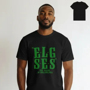 ELG SES The Mayor of Philadelphia Tee, Funny Philly Chant Meme Game Day Graphic T-Shirt available at our Los Angeles warehouse