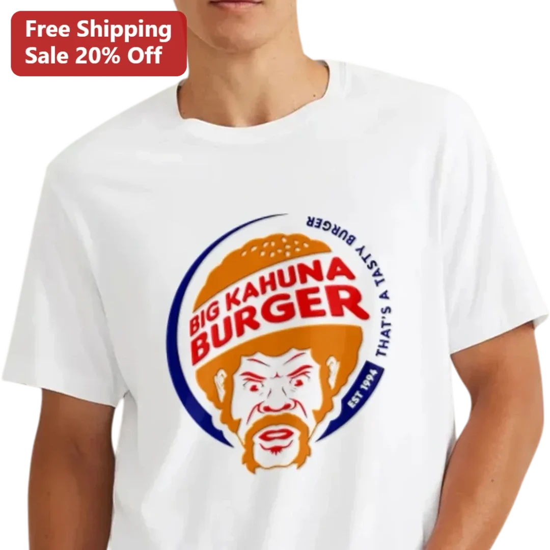 Big Kahuna Burger That's A Tasty Burger Est 1994 Tee, Pulp F — Los Angeles Big Kahuna Burger That's A Tasty Burger Est 1994 Tee, Pulp Fiction Jules Winnfield Retro Movie Quote available at our Los Angeles warehouse