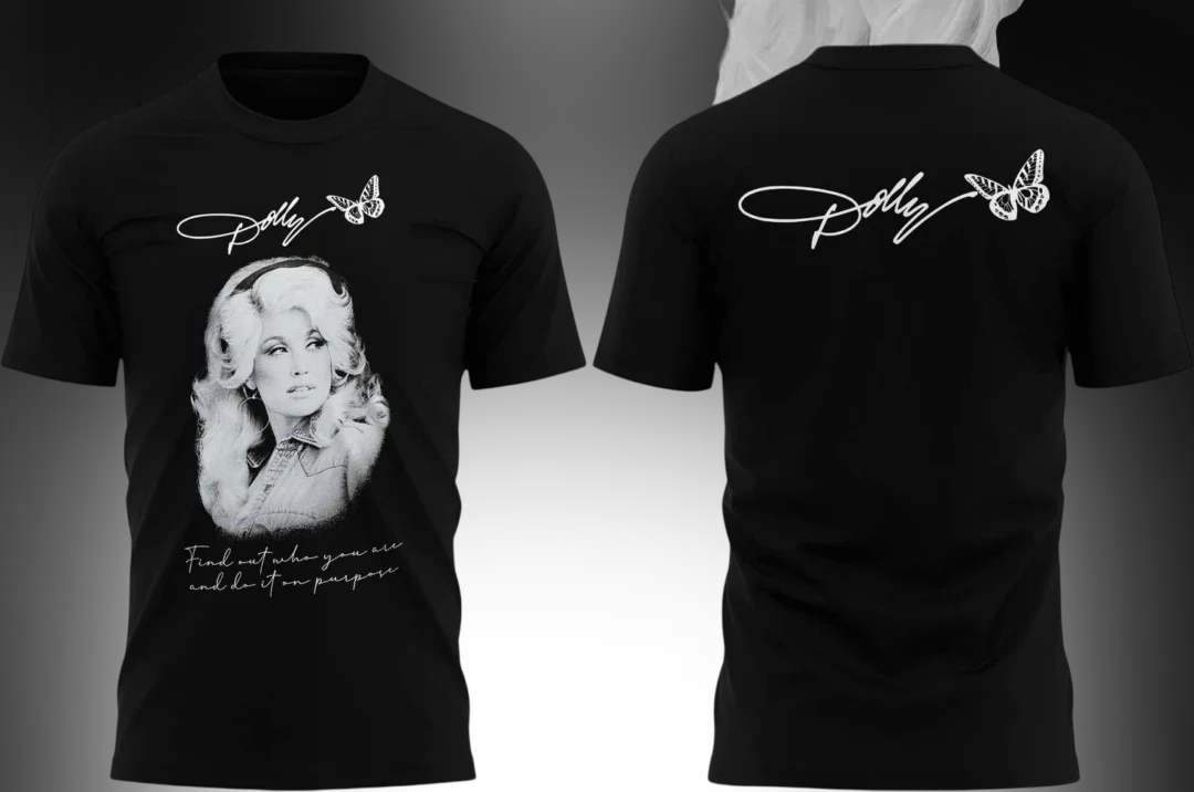 Find Out Who You Are and Do It on Purpose Tee Dolly Parton Butterfly Country Music Quote Graphic Shi available at our Los Angeles warehouse