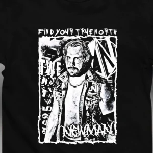 Find Your True North Newman Grunge Graphic Tee, Distressed Rock Aesthetic Shirt for Men and Women