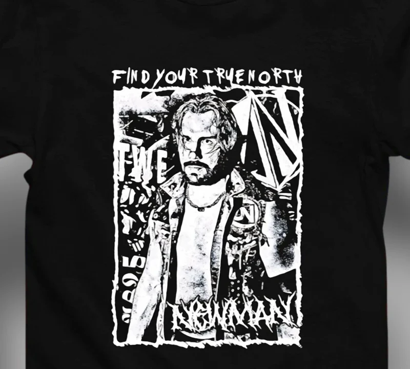 Find Your True North Newman Grunge Graphic Tee, Distressed Rock Aesthetic Shirt for Men and Women