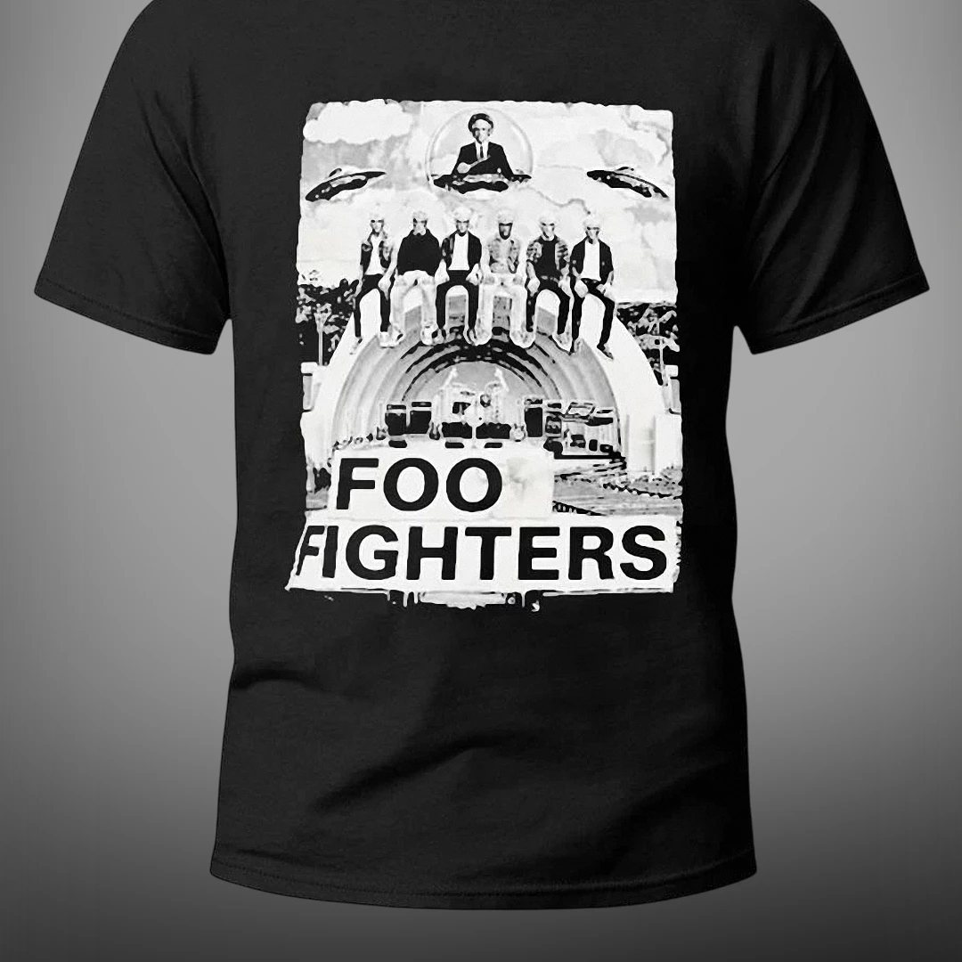 Foo Fighters Tee Vintage Rock Band Graphic T-Shirt, Concert Tour Music Apparel Merch available at our Los Angeles warehouse