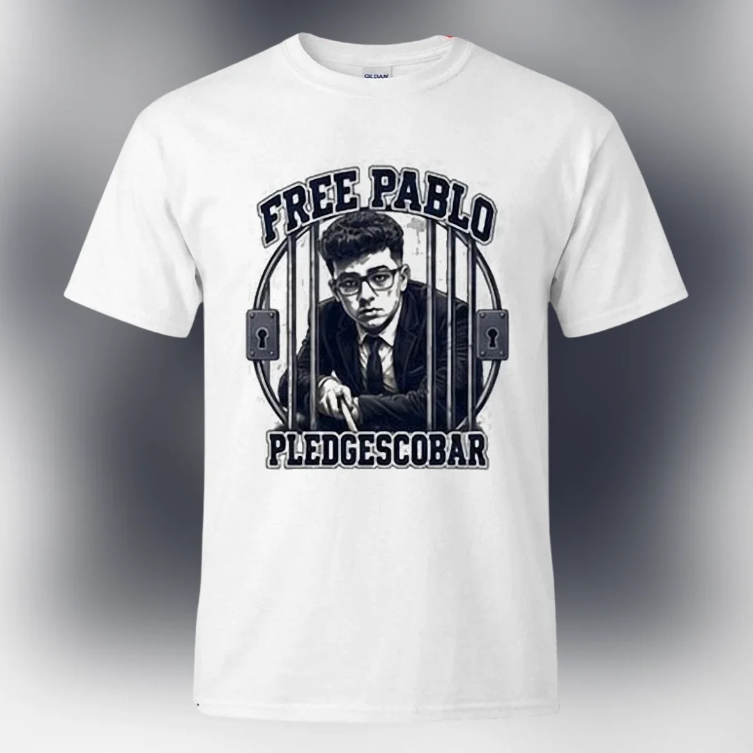 Free Pablo Pledgescobar Tee Penn State Vintage Style Jail Gr — Los Angeles Free Pablo Pledgescobar Tee Penn State Vintage Style Jail Graphic T-Shirt available at our Los Angeles warehouse