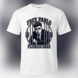 Free Pablo Pledgescobar Tee Penn State Vintage Style Jail Graphic T-Shirt available at our Los Angeles warehouse