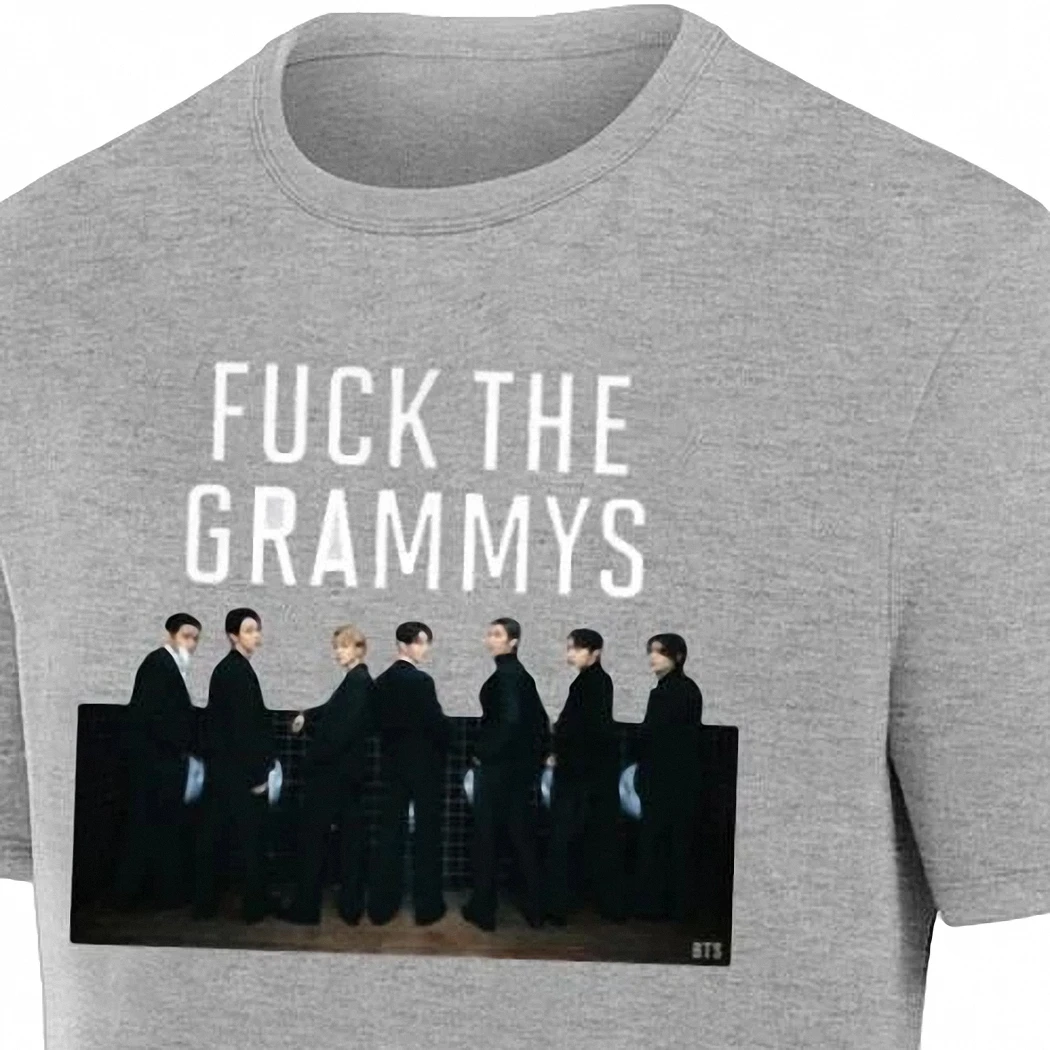Fuck The Grammys BTS Graphic Tee, K-Pop Music Fan Statement Shirt, Edgy Streetwear Concert Outfit for Men and Women