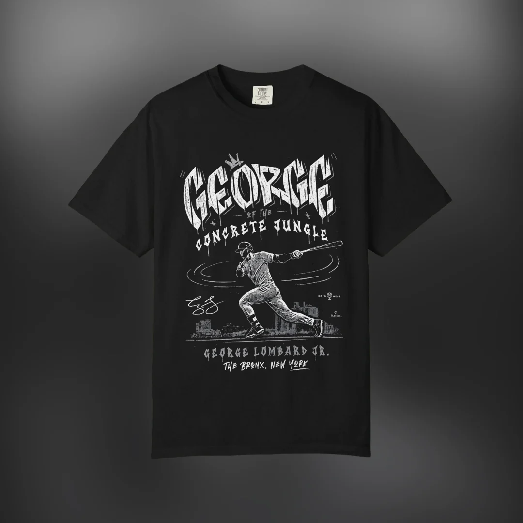 George Lombard Jr. George of The Concrete Jungle Tee, The Bronx New York Baseball Fan Graphic Shirt available at our Los Angeles warehouse
