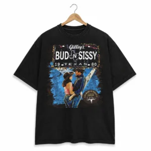 Gilley's Bud N Sissy Tee Urban Cowboy 1980s Texas Western Graphic Shirt available at our Los Angeles warehouse