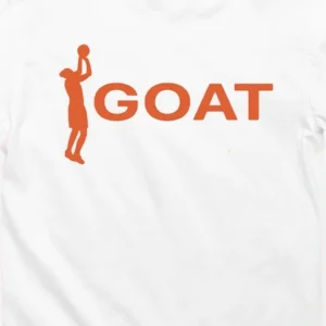 GOAT Basketball Graphic Tee, Minimalist Greatest of All Time Sports Silhouette Shirt Gift
