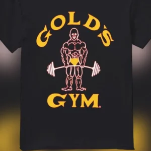 Gold's Gym Bodybuilding Logo Tee Vintage Classic Weightlifting Graphic Shirt for Men and Women Workout Fitness Apparel