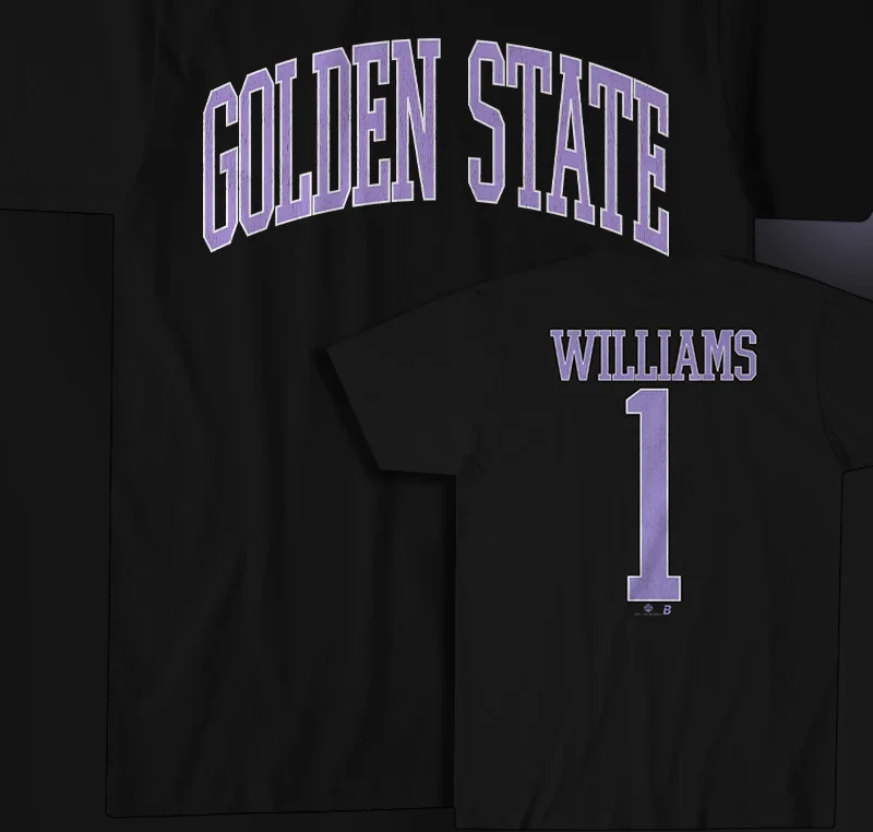 Golden State Basketball Fan Jersey Style Tee, Custom Name Game Day Sports T-Shirt
