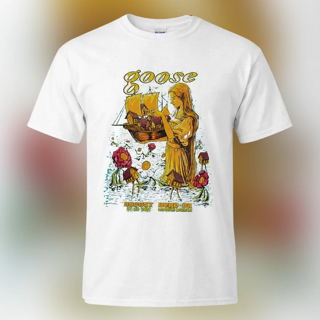 Goose August 21-22 2026 Bend OR Concert Tee, Hayden Homes Amphitheater Summer Tour Shirt available at our Los Angeles warehouse
