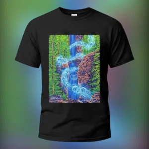 Goose Band Waterfall Jellyfish Tee, Psychedelic Nature Graphic T-Shirt for Music Fans available at our Los Angeles warehouse