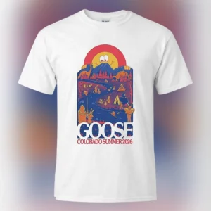 Goose Colorado Summer 2026 Tee Vintage Band Tour Concert Shirt for Music Fans available at our Los Angeles warehouse