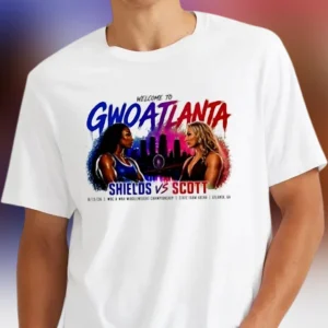 Gwoatlanta Claressa Shields vs Scott Fight Tee, WBC Middleweight Championship Atlanta Boxing Graphic T-Shirt