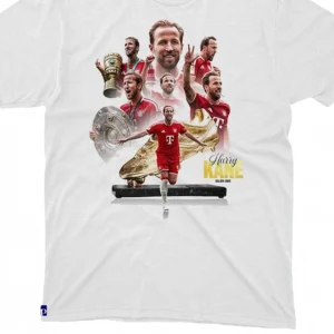 Harry Kane Golden Shoe Tee, Bayern Munich Soccer Graphic Shirt, Football Fan Gift available at our Los Angeles warehouse
