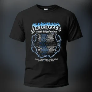 Hatebreed Summer Slaughter Tour 2026 Tee Metal Band Concert Graphic Shirt available at our Los Angeles warehouse