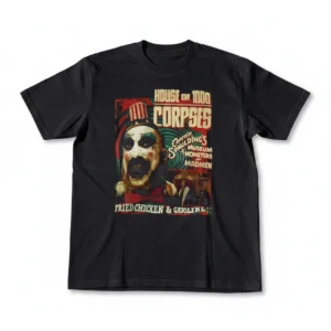 House of Corpses Captain Spaulding Tee, Museum of Monsters and Madmen Vintage Horror Movie Graphic Shirt