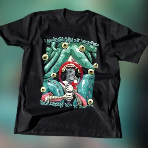 I Am Gonna Claw Out Your Eyes Then Drown You To Death Tee, Edgy Horror Monster Graphic T-Shirt for A available at our Los Angeles warehouse