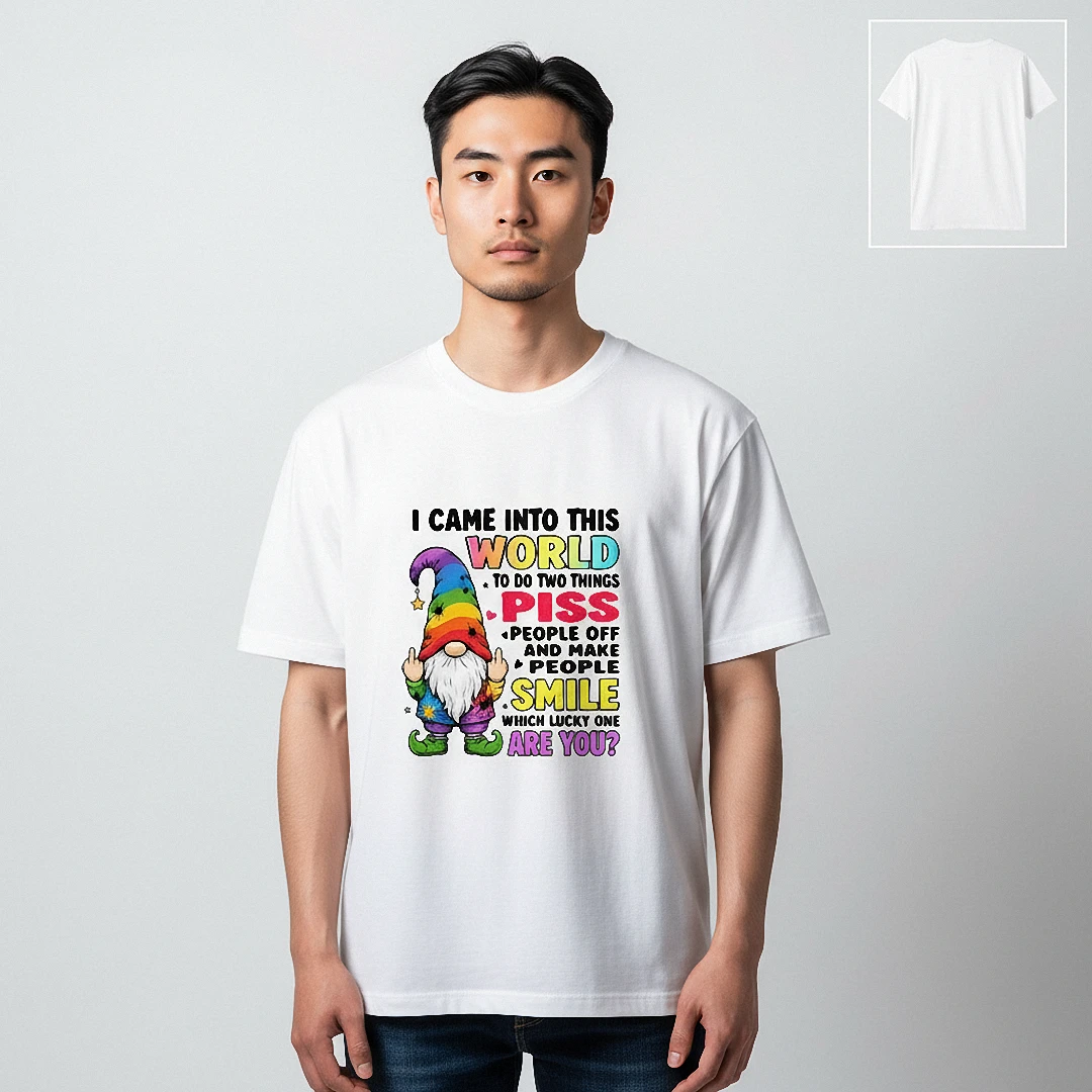 I Came Into This World Sarcastic Gnome Tee, Funny Offensive — Los Angeles I Came Into This World Sarcastic Gnome Tee, Funny Offensive Humor Quote T-Shirt for Men and Women available at our Los Angeles warehouse