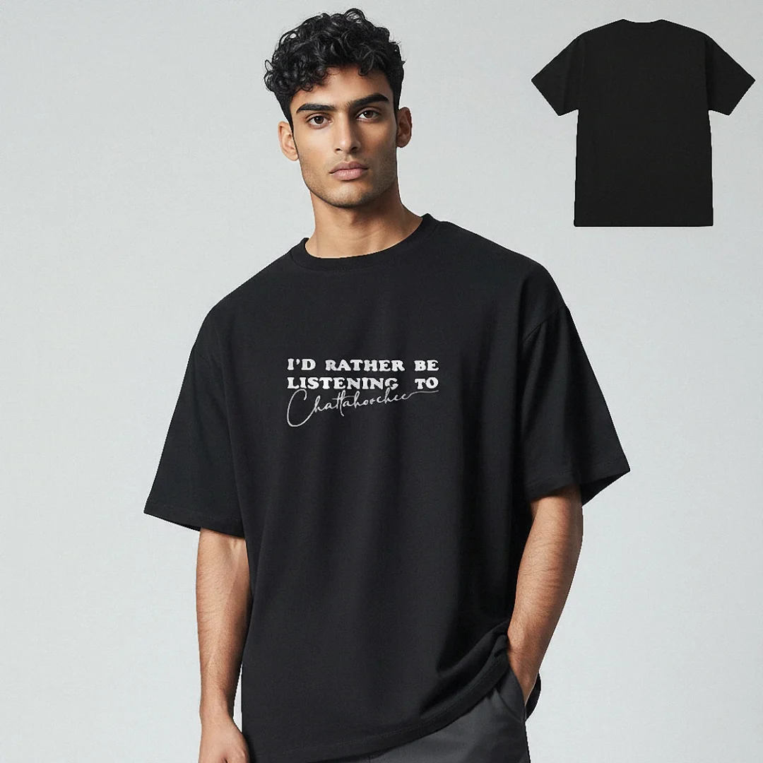 I'd Rather Be Listening To Chattahoochee Tee Funny Country Music Fan Graphic T-Shirt available at our Los Angeles warehouse