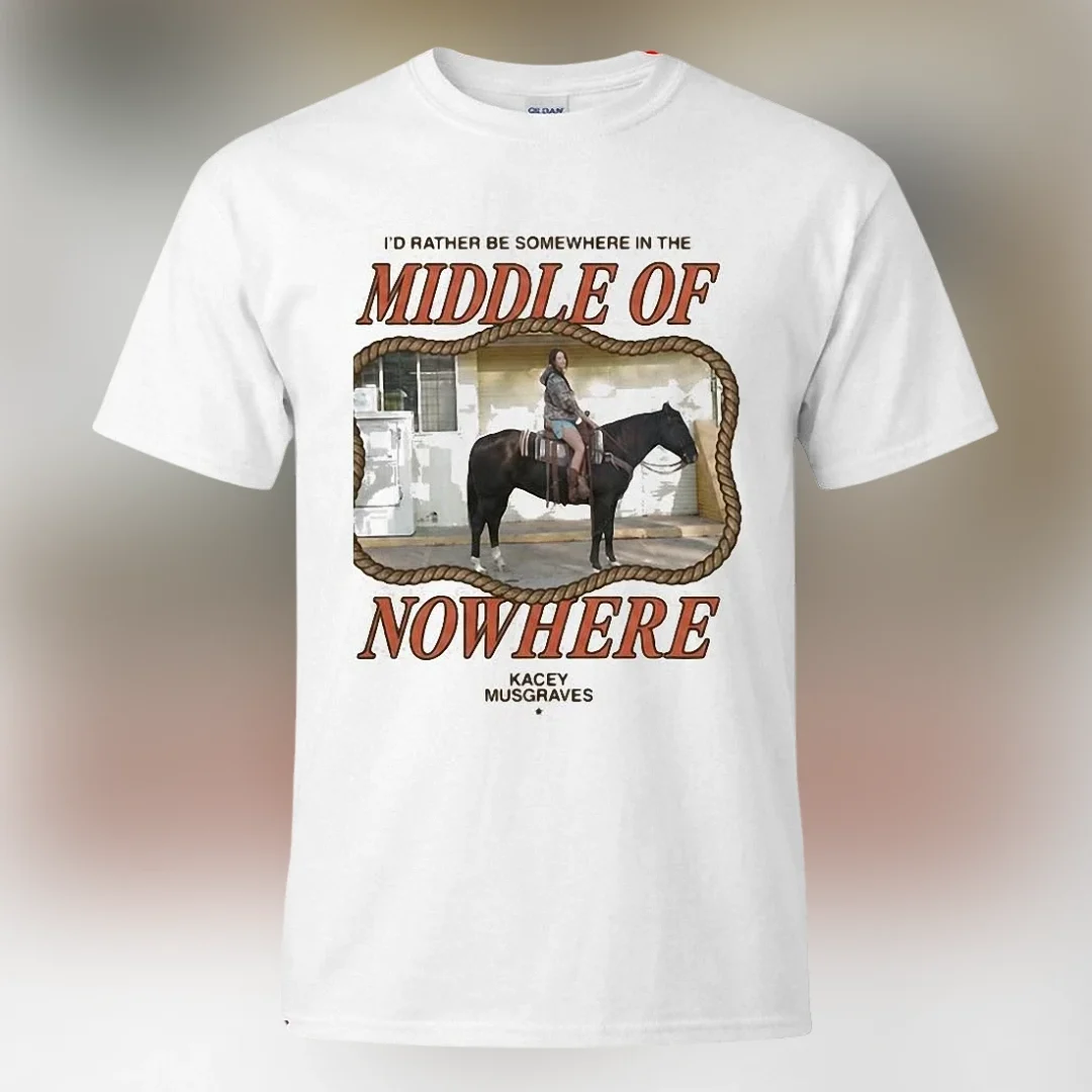 I'd Rather Be Somewhere in the Middle of Nowhere Kacey Musgraves Tee, Western Graphic T-Shirt for Co available at our Los Angeles warehouse