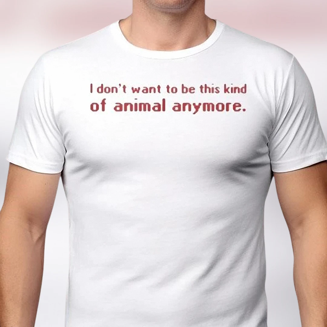 I Don't Want To Be This Kind Of Animal Anymore Tee, Disco Elysium Harry Du Bois RPG Quote Shirt for Gamers