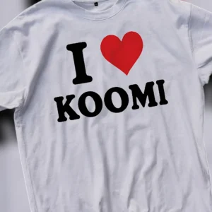 I Heart Koomi Tee Minimalist Graphic T-Shirt for Fans and Foodies