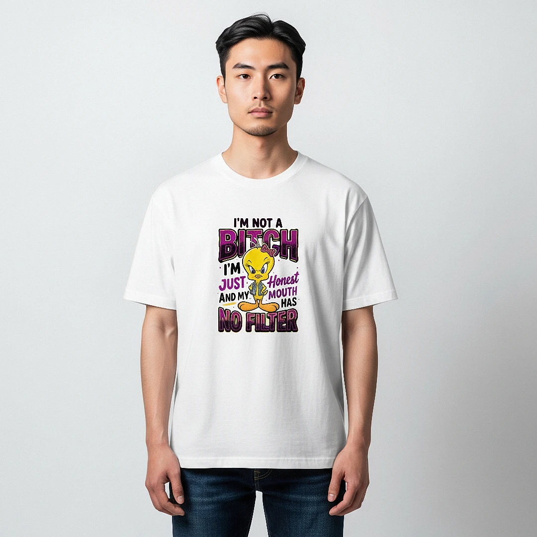 I'm Not A Bitch I'm Just Honest Tweety Bird Graphic Tee, Sar — Los Angeles I'm Not A Bitch I'm Just Honest Tweety Bird Graphic Tee, Sarcastic Humor Slogan T-Shirt available at our Los Angeles warehouse