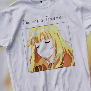 I'm Not A Tsundere Anime Tee Cute Manga Girl Graphic T-Shirt Gift for Otaku