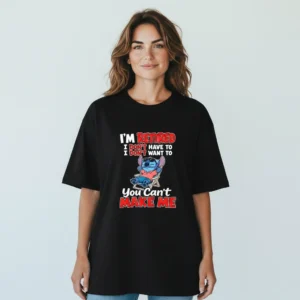 I'm Retired I Don't Have To You Can't Make Me Stitch Graphic Tee, Funny Retirement Sarcastic Shirt G available at our Los Angeles warehouse