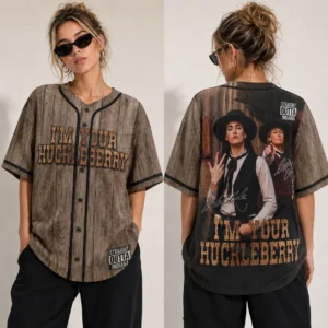I'm Your Huckleberry Straight Outta Indiana Baseball Jersey Caitlin Clark Kate Martin Western Fan Gift