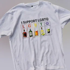 I Support L Liquor G Gin B Beer T Tequila Q Quick Fuck Tee Funny Alcohol Drinking Humor Graphic T-Sh available at our Los Angeles warehouse