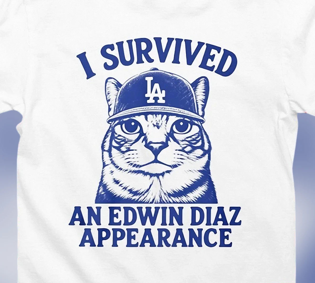 I Survived An Edwin Diaz Appearance Tee Funny Baseball Meme Fan Shirt