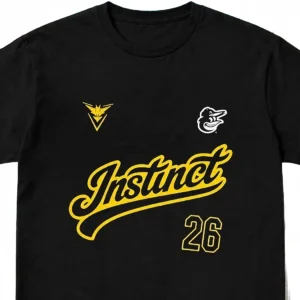 Instinct 26 Pokemon GO Orioles Graphic Tee, Baseball Sports Mashup Tee Shirt for Fans