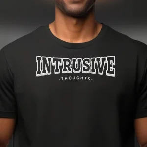 Intrusive Thoughts Graphic Tee Funny Dark Humor Sarcastic Meme Shirt