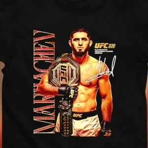 Islam Makhachev UFC Champion Signature Graphic Tee, MMA Fighter Fan Gift Shirt