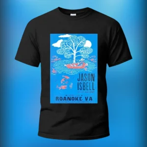 Jason Isbell and The Unit Roanoke VA 2026 Concert Tee, Berglund Performing Arts Theatre Music Fan Sh available at our Los Angeles warehouse