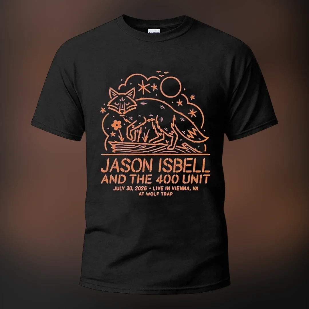 Jason Isbell and the Unit Wolf Trap July 30 2026 Live in Vie — Los Angeles Jason Isbell and the Unit Wolf Trap July 30 2026 Live in Vienna VA Fox Concert Tee available at our Los Angeles warehouse