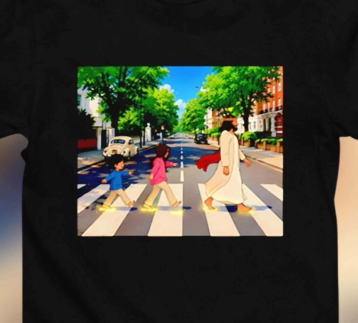 jesus-christ-abbey-road-crosswalk-graphic-tee-retro-christian-faith-parody-t-shi.webp Jesus Christ Abbey Road Crosswalk Graphic Tee, Retro Christian Faith Parody T-Shirt Gift