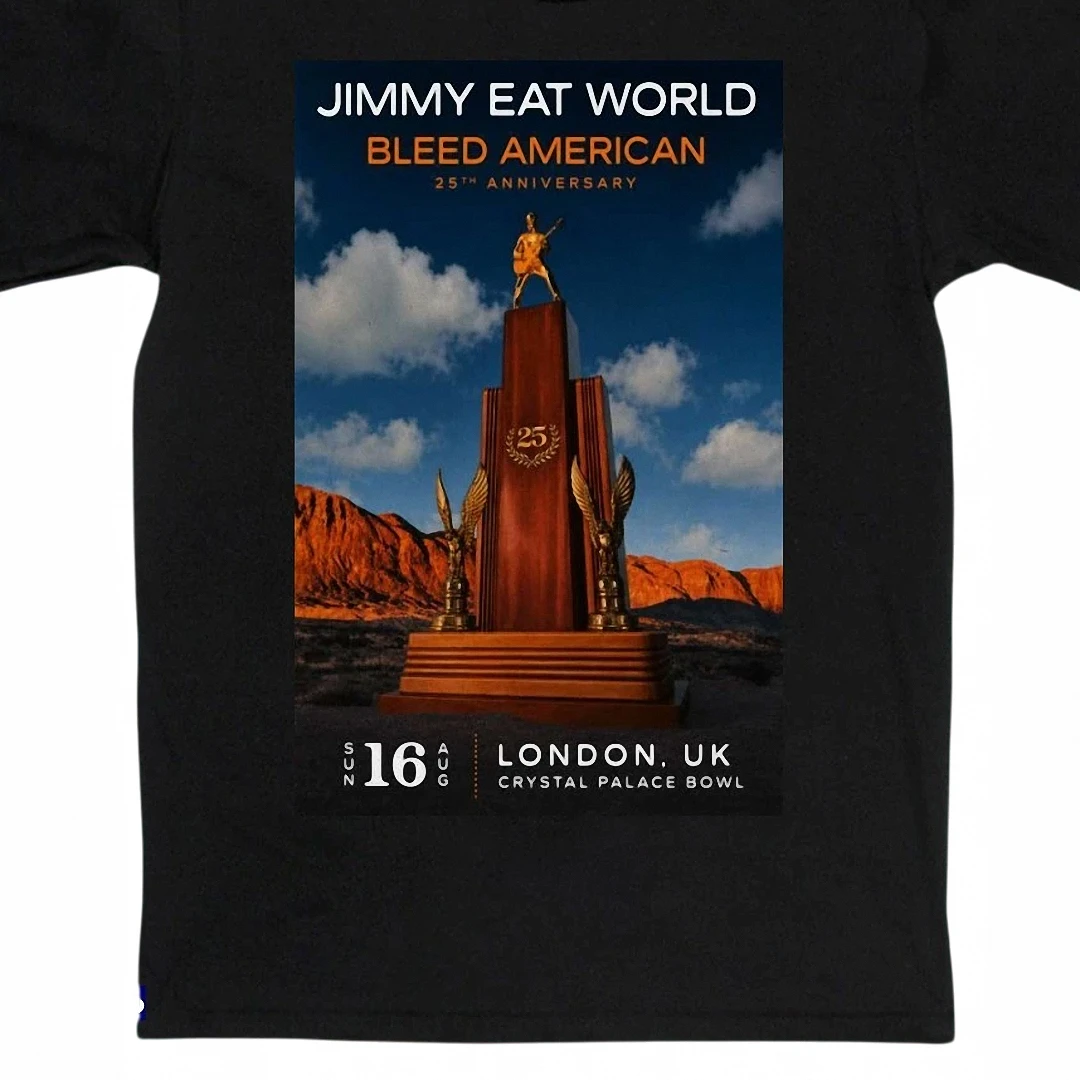 Jimmy Eat World Bleed American 25th Anniversary Crystal Palace Bowl London Concert Tee