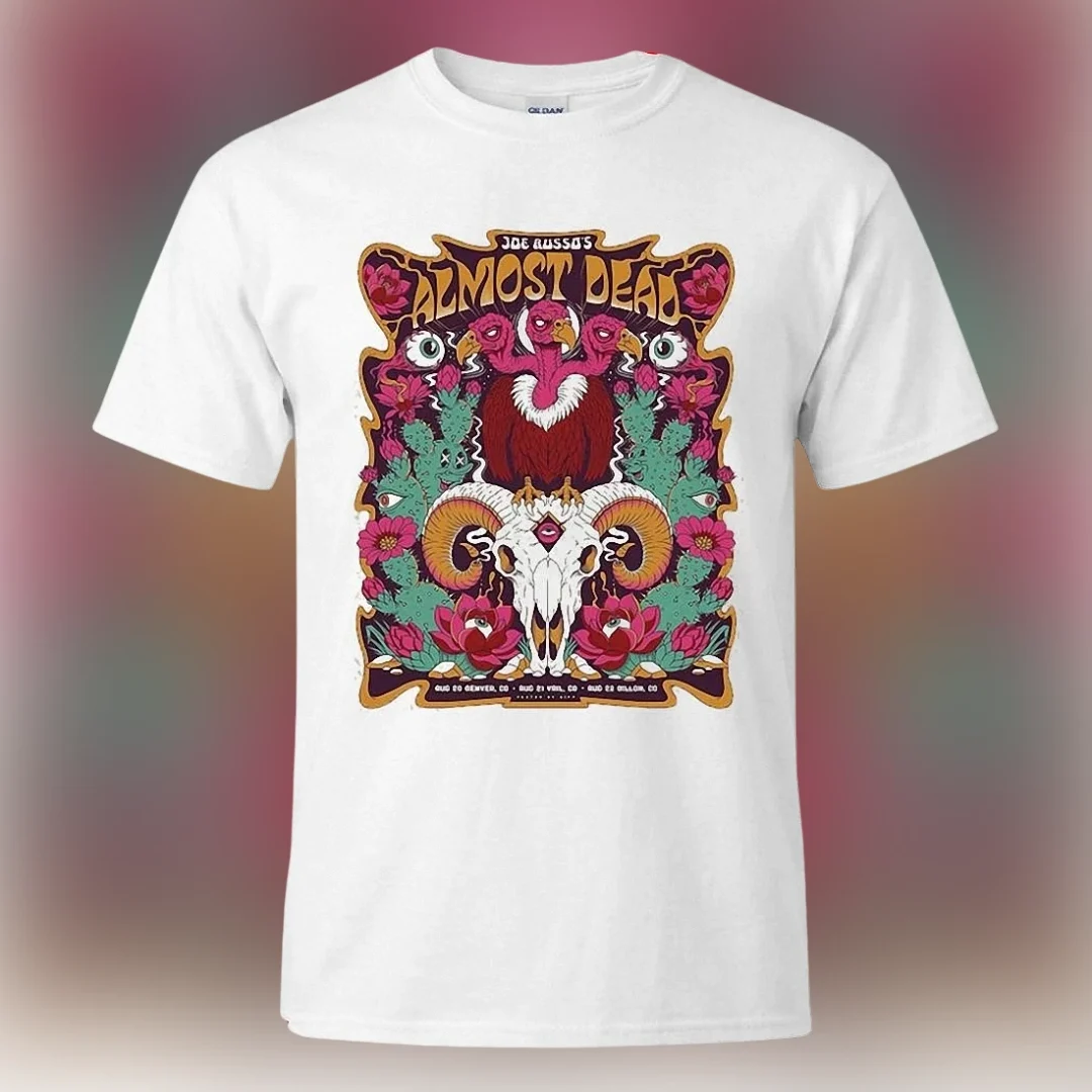 Joe Russo's Almost Dead Tee Psychedelic Jam Band Concert Graphic Shirt available at our Los Angeles warehouse