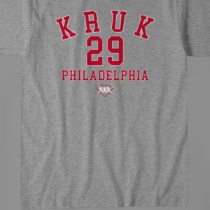 John Kruk 29 Philadelphia Retro Baseball Tee, Vintage Phillies Fan Sports Shirt Gift