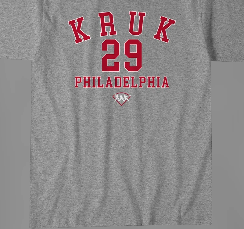 John Kruk 29 Philadelphia Retro Baseball Tee, Vintage Phillies Fan Sports Shirt Gift