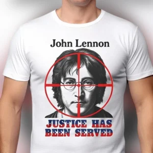 John Lennon Justice Has Been Served Graphic Tee Retro Rock Music Tribute Shirt