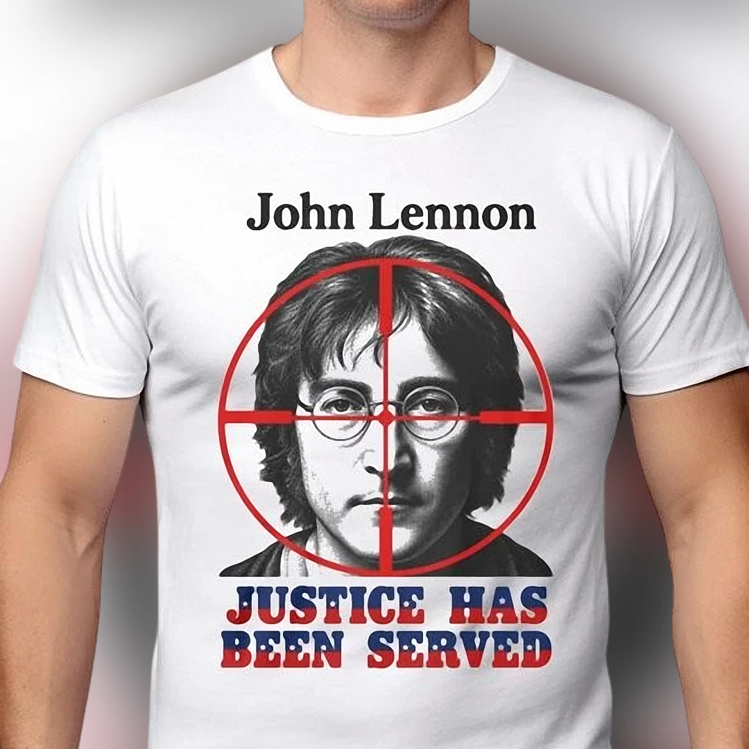 John Lennon Justice Has Been Served Graphic Tee Retro Rock Music Tribute Shirt