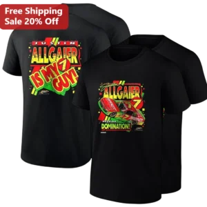 Justin Allgaier Is My Guy Total Domination Tee, Stock Car Racing Fan Gift available at our Los Angeles warehouse