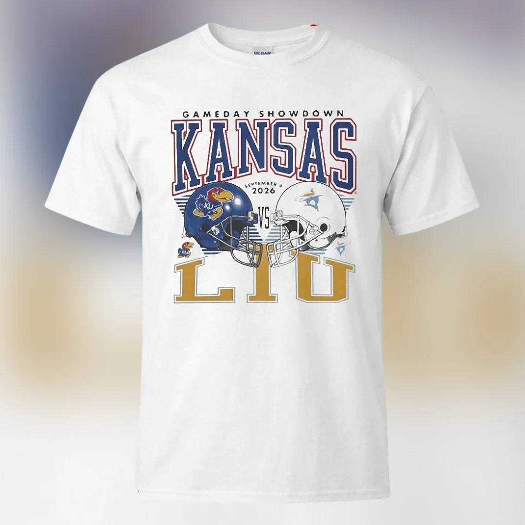 Kansas vs LIU Gameday Showdown September 4 2026 Tee, College Football Matchup T-Shirt available at our Los Angeles warehouse