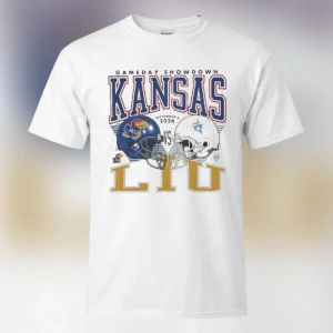 Kansas vs LIU Gameday Showdown September 4 2026 Tee, College Football Matchup T-Shirt available at our Los Angeles warehouse